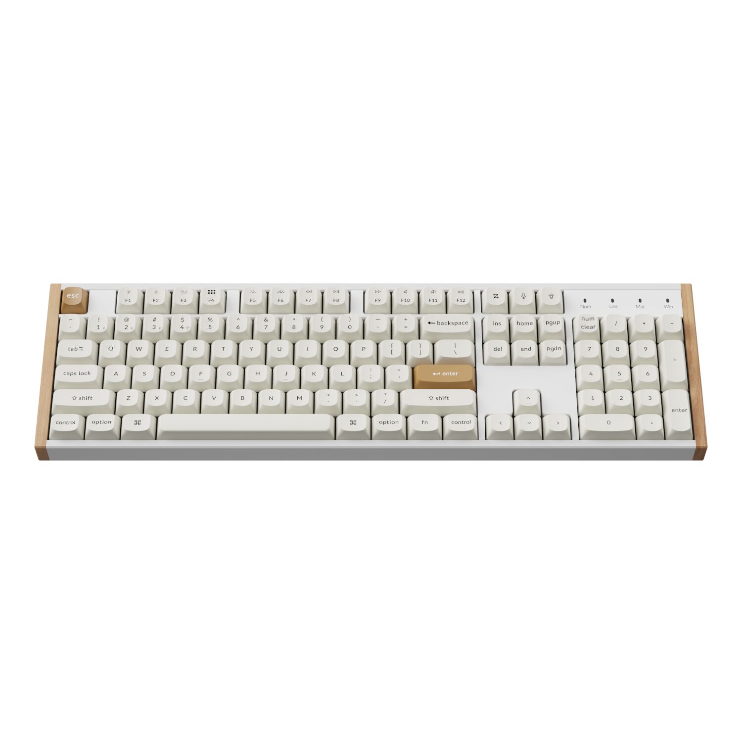 Keychron K10 HE Special Edition Full-size Hot-Swap Gateron Dbl-Rail Nebula Switch RGB Wireless Keyboard - White (Wood + Al) - Image 3