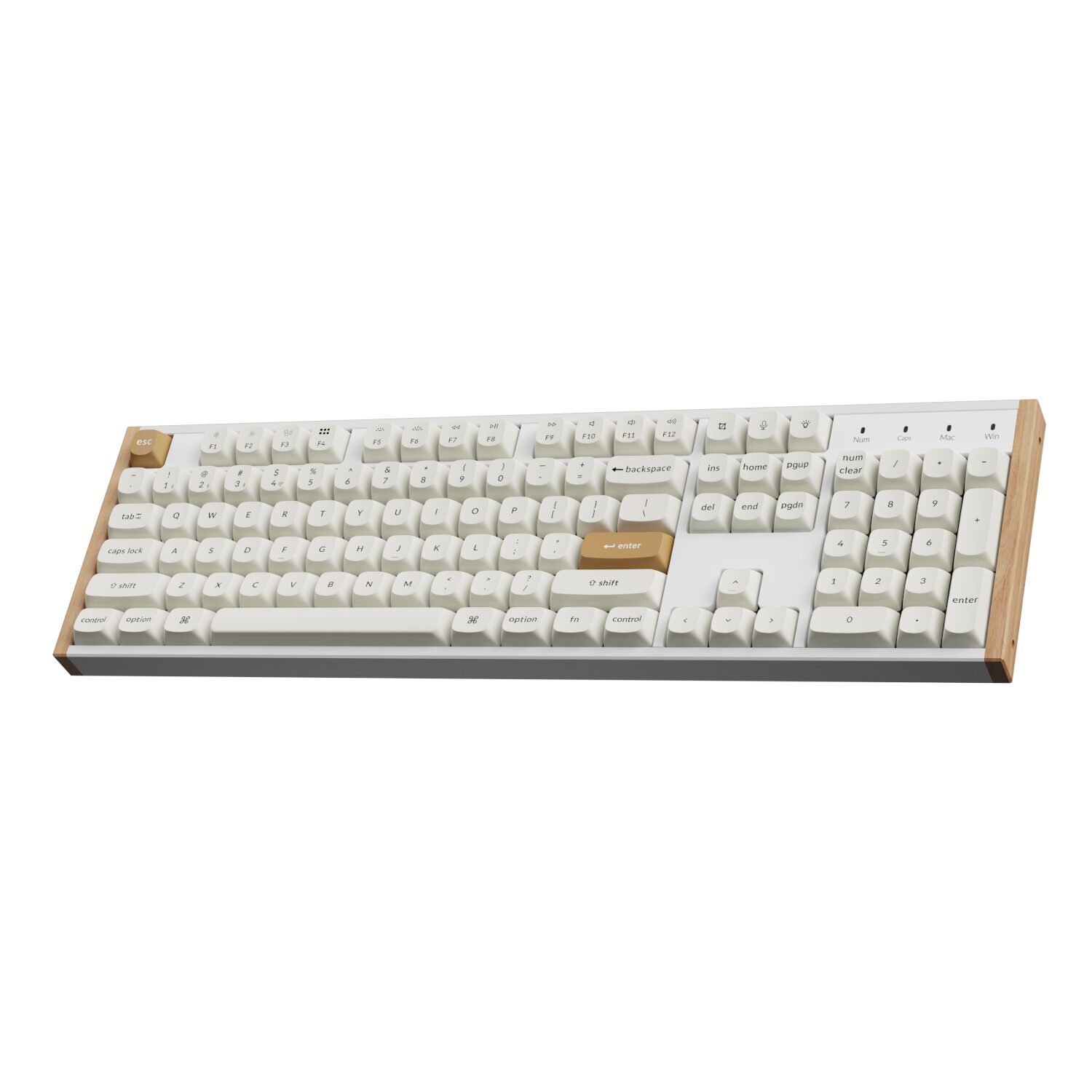Keychron K10 HE Special Edition Full-size Hot-Swap Gateron Dbl-Rail Nebula Switch RGB Wireless Keyboard - White (Wood + Al) - Image 4