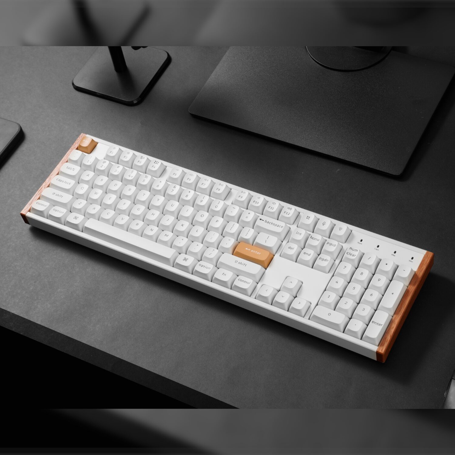 Keychron K10 HE Special Edition Full-size Hot-Swap Gateron Dbl-Rail Nebula Switch RGB Wireless Keyboard - White (Wood + Al) - Image 7