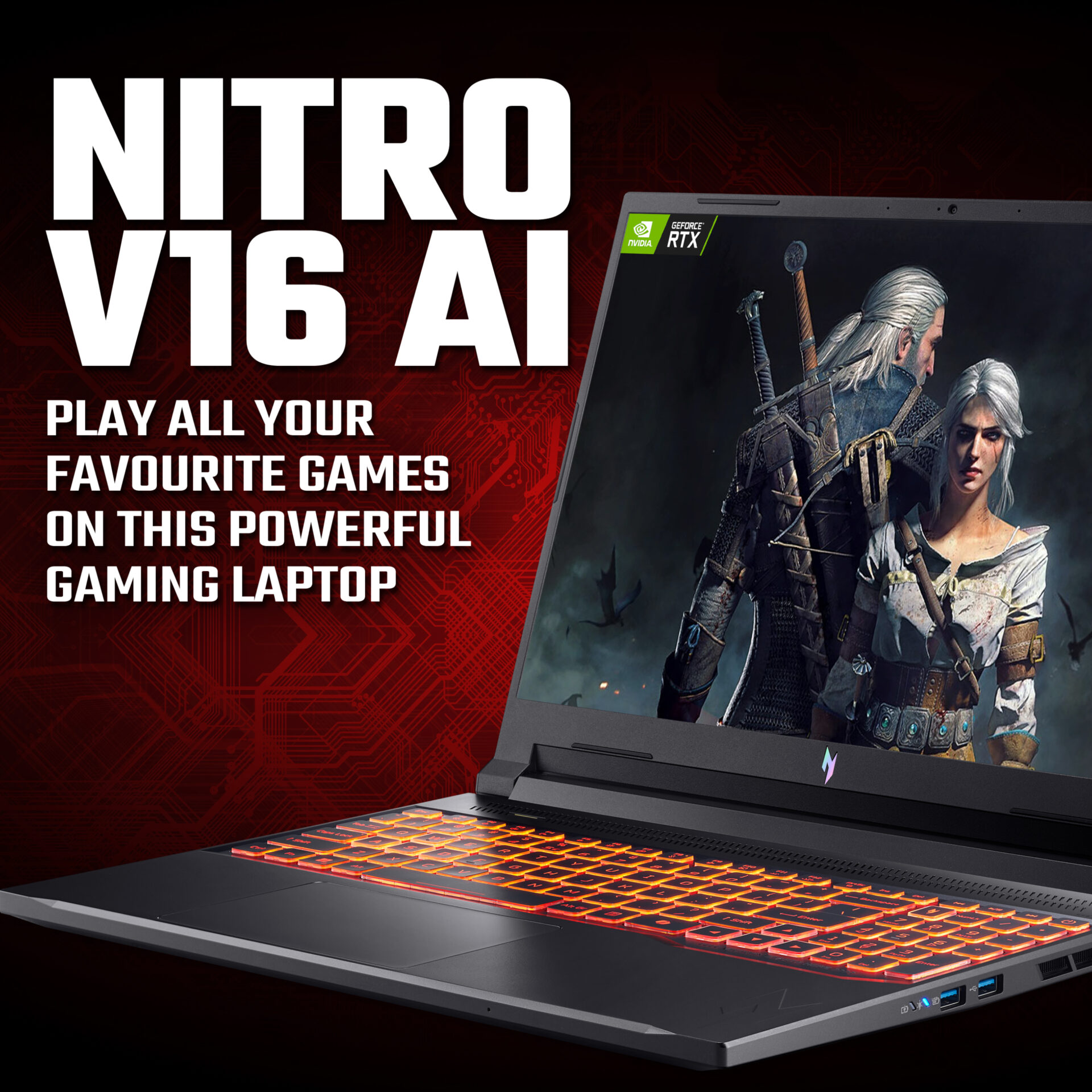 Acer NITRO V 16 Gaming Laptop 16″ | AMD Ryzen 5 | 16GB |1TB | RTX 5060 8GB | Windows 11 Home - Image 10