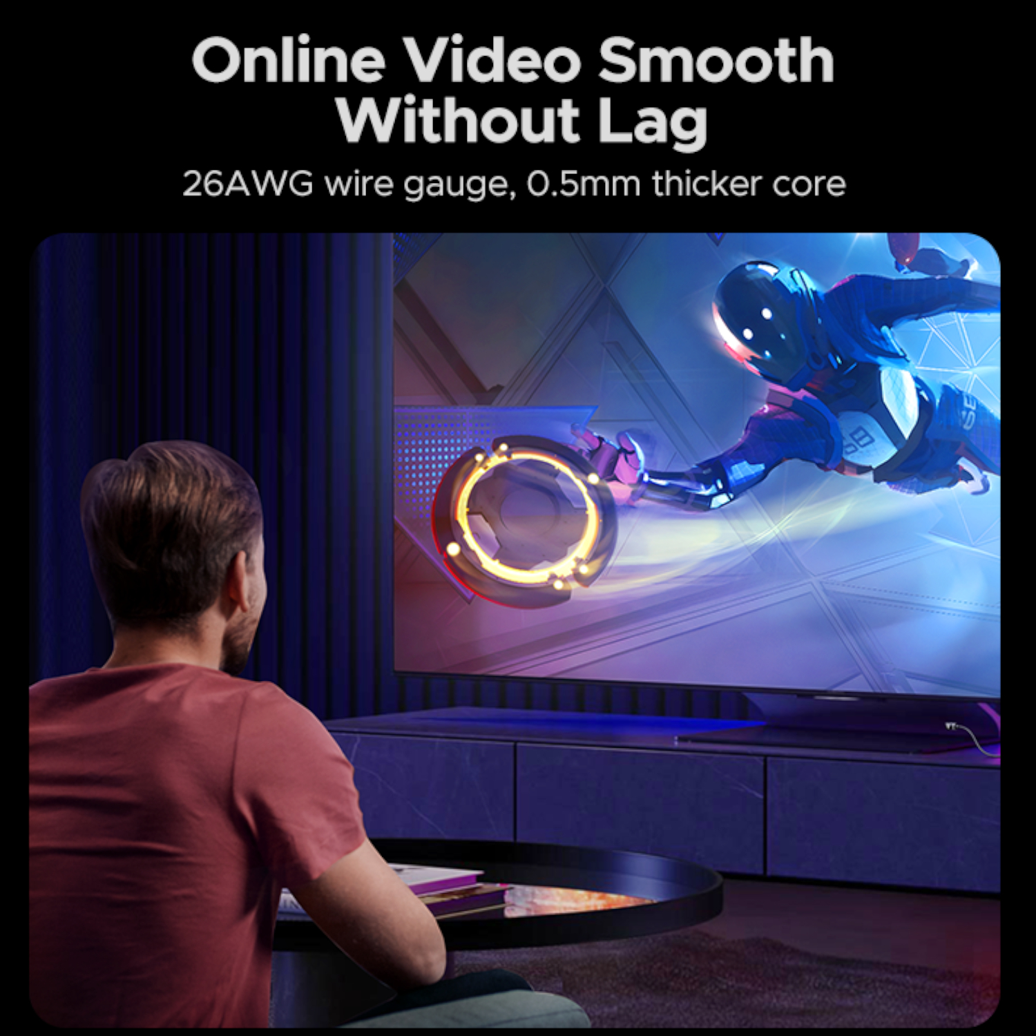 UGREEN RJ45 CAT6 1m LAN Network Cable – (1Gbps, 250MHz) – Red - Image 5