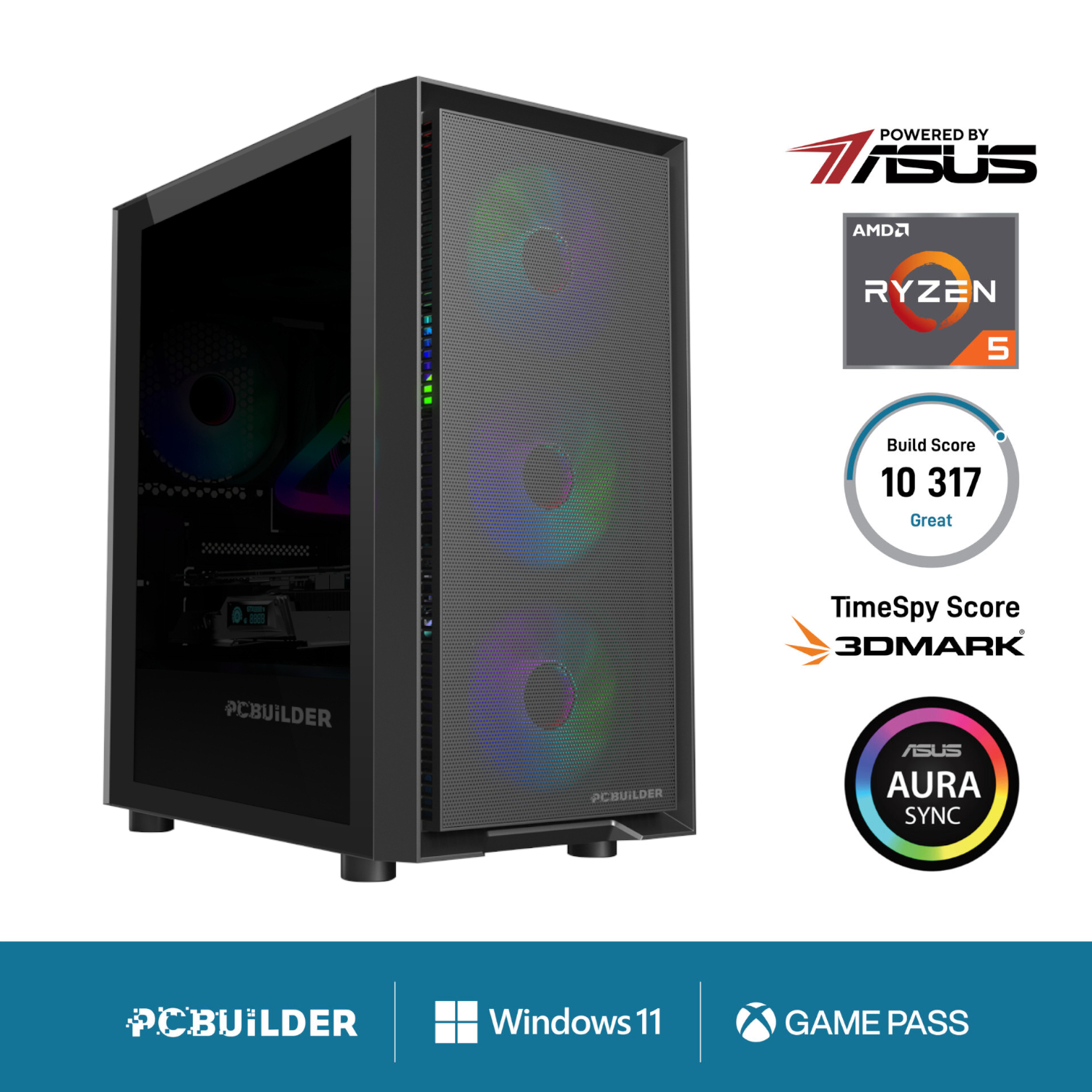 PCBuilder Ryzen 5 5600XT PATHFINDER Windows 11 Gaming PC