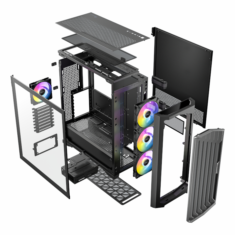 Antec Performance FT1 E-ATX |ATX |M-ATX | ITX ARGB Full-Tower Gaming Chassis - Black - Image 21