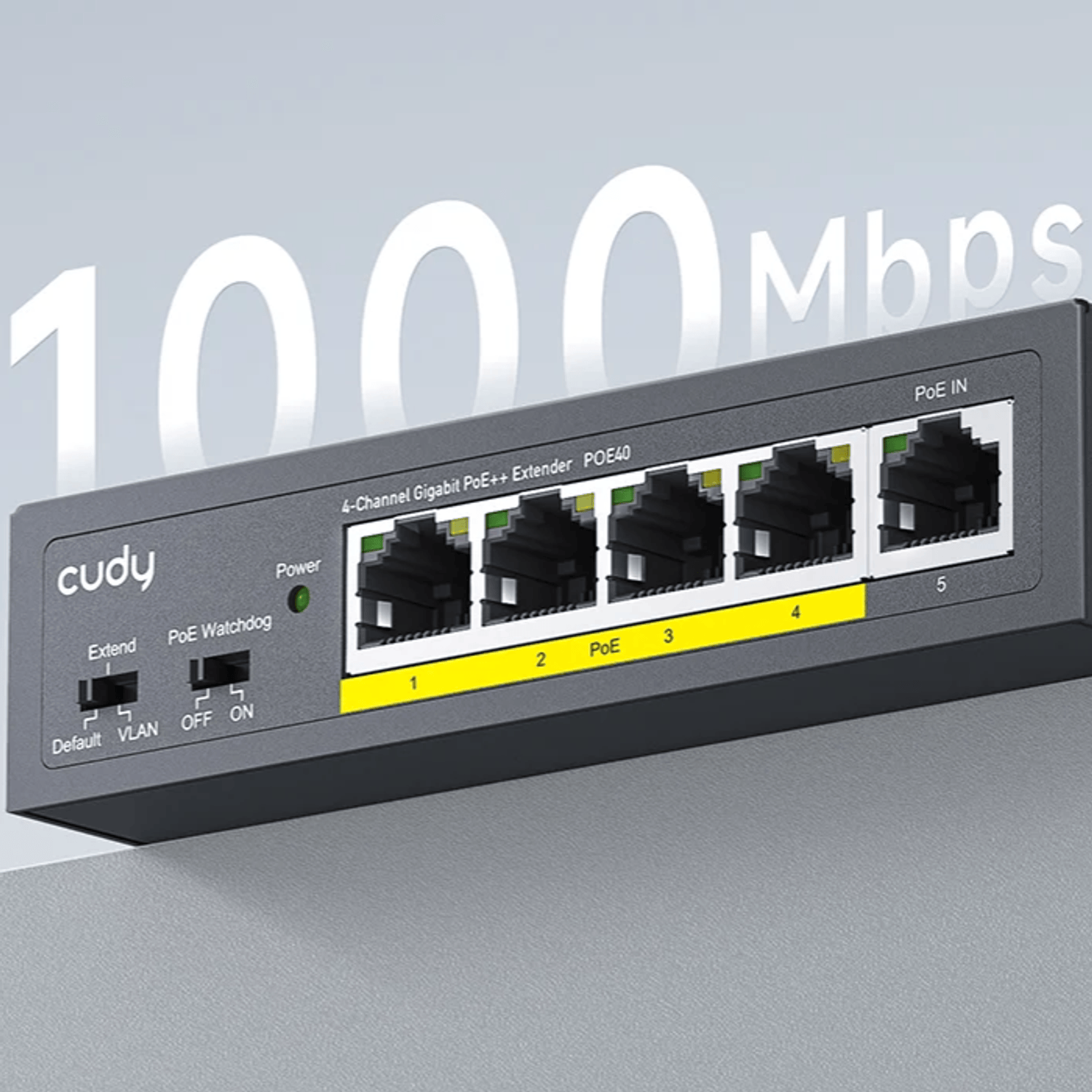 Cudy 4 Port Gigabit PoE 1x PoE Input 60W Switch - Image 4