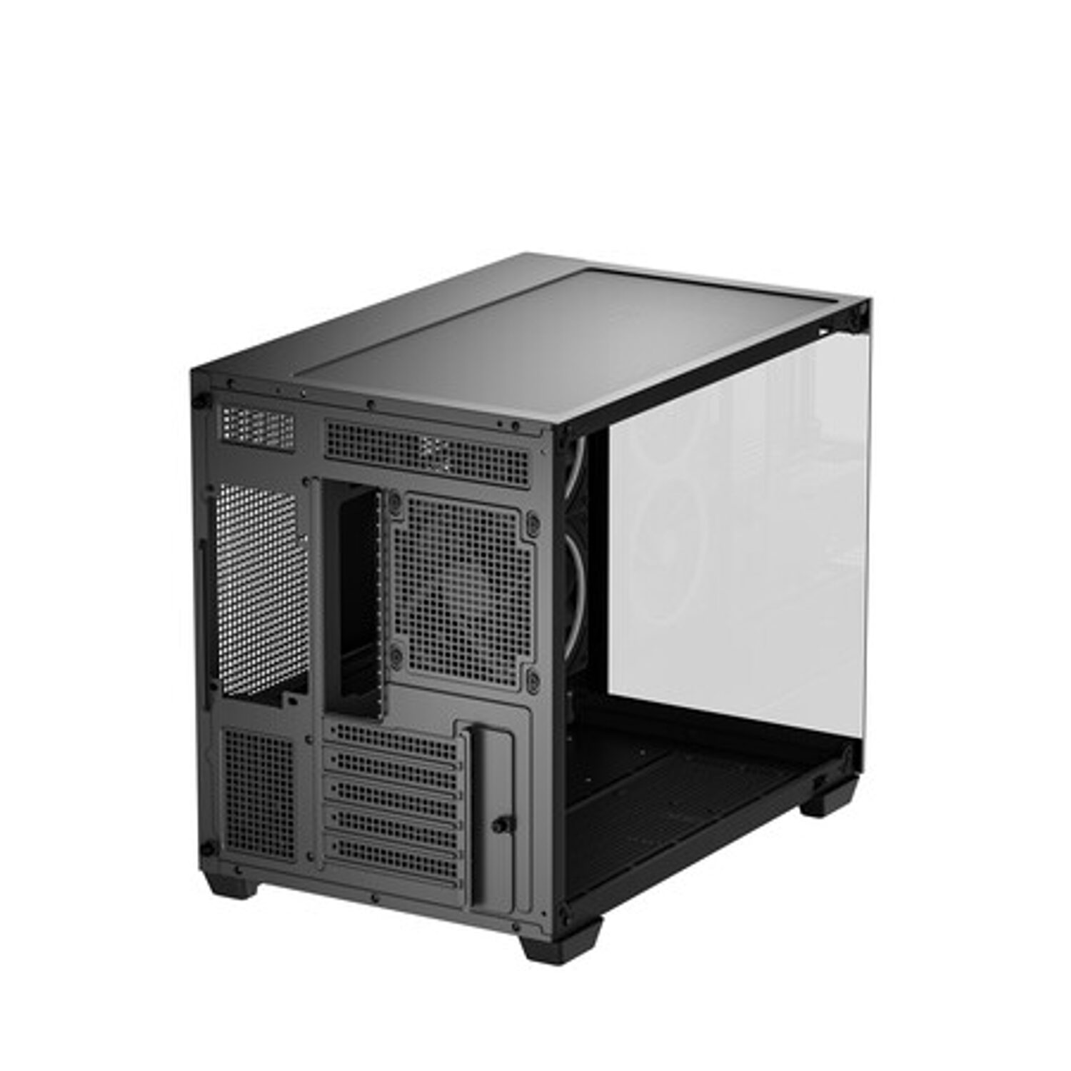 Deepcool CG330 3F Panoramic Dual-Chamber Micro-ATX Gaming Chassis - Black - Image 9