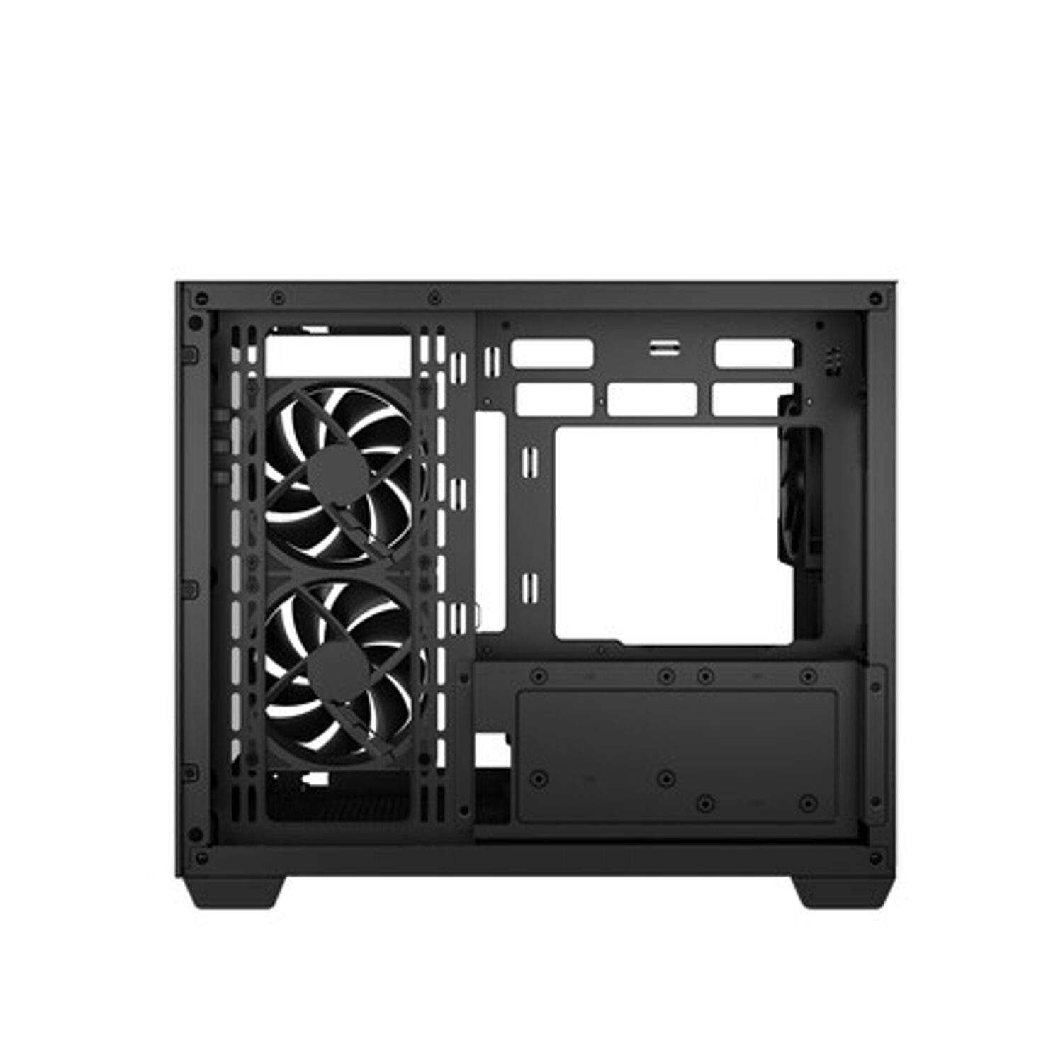 Deepcool CG330 3F Panoramic Dual-Chamber Micro-ATX Gaming Chassis - Black - Image 10