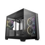 Deepcool CG330 3F Panoramic Dual-Chamber Micro-ATX Gaming Chassis - Black