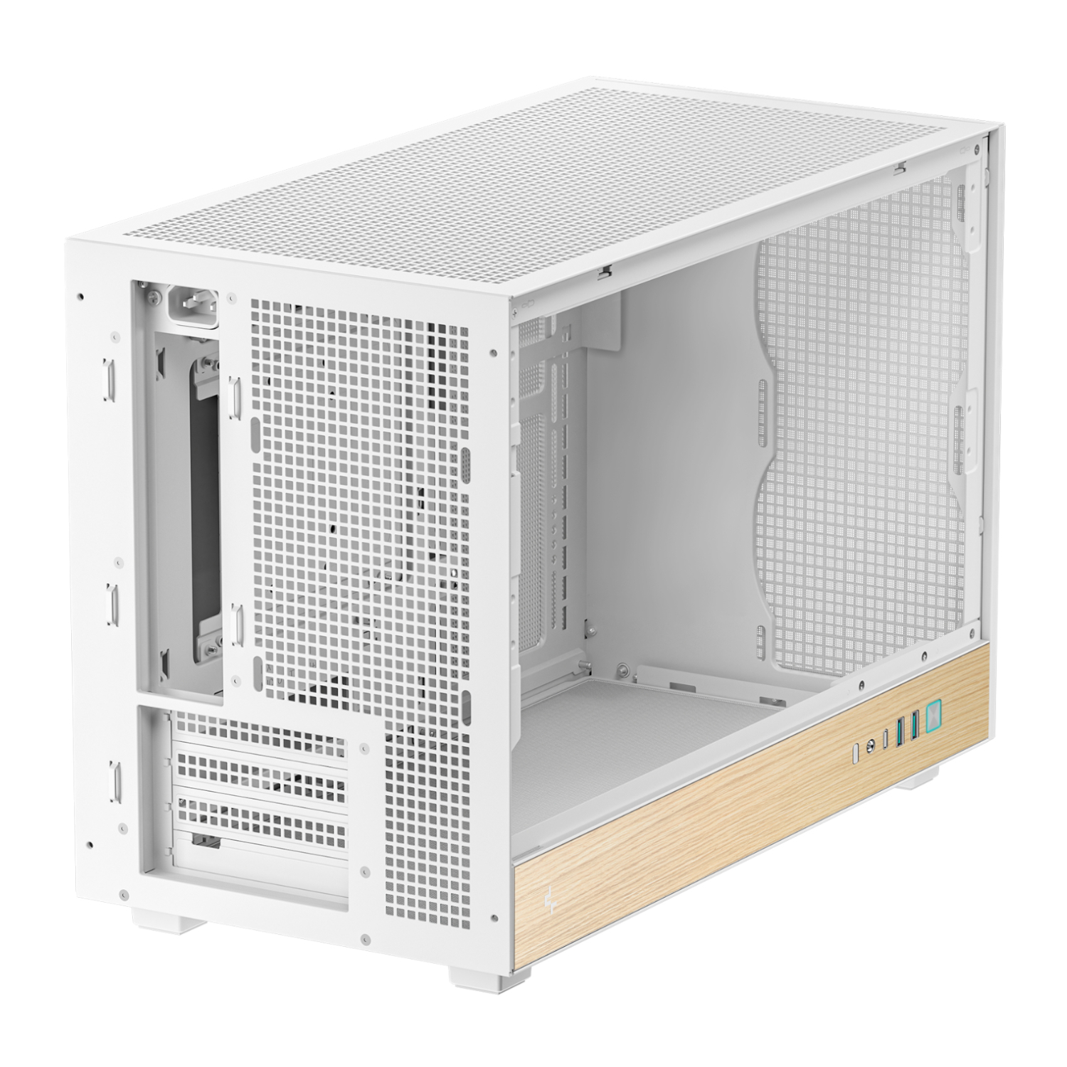 DeepCool CH260 Wood mATX Gaming Chassis White - Image 5