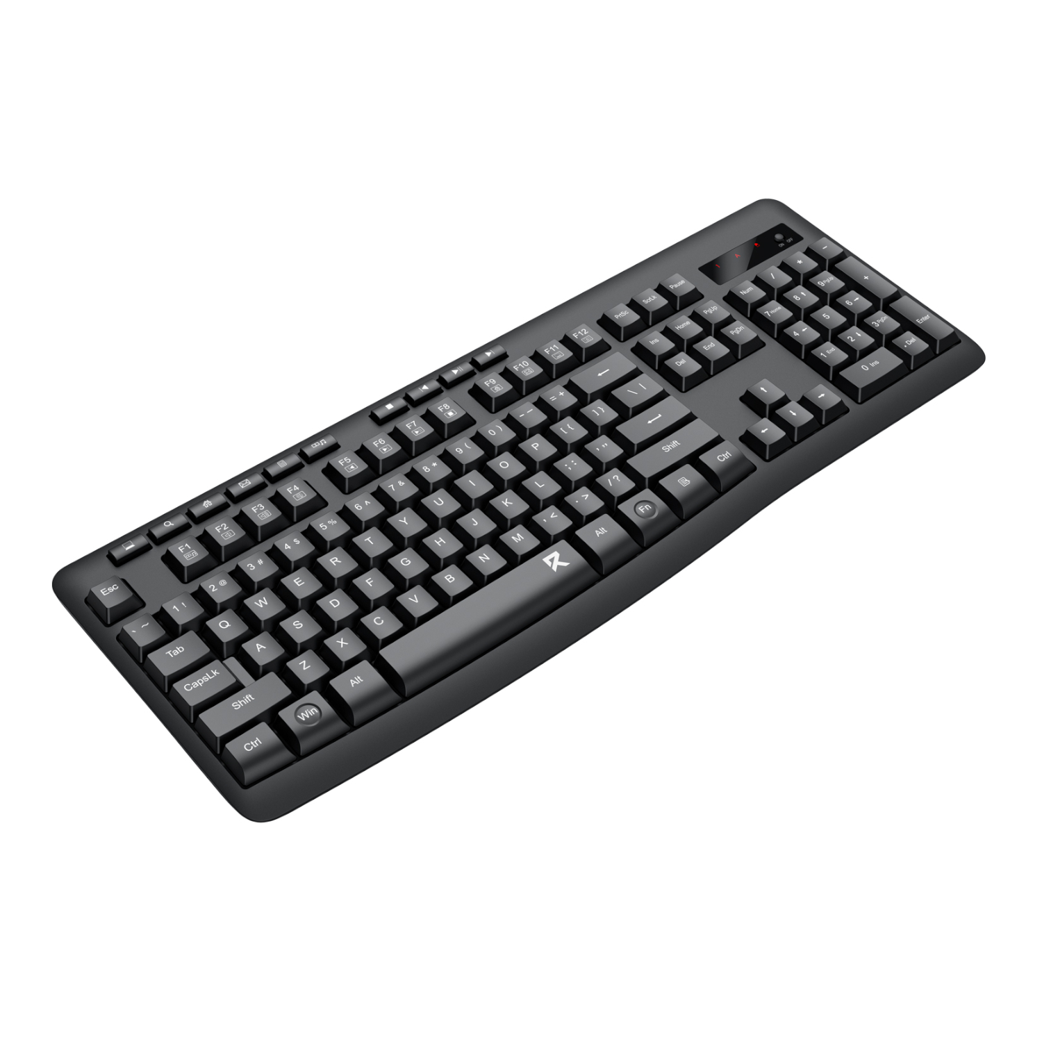 Redragon BK-7367 Full-size Ergonomic Wireless Membrane Office Keyboard - Black - Image 2