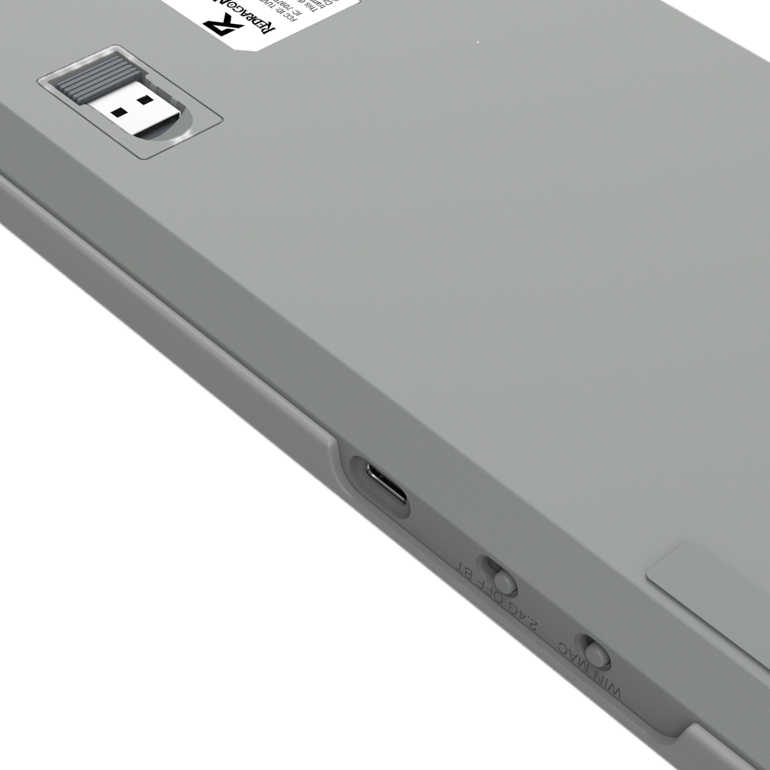 Redragon BK-7485 Wireless Office Keyboard - Grey - Image 9