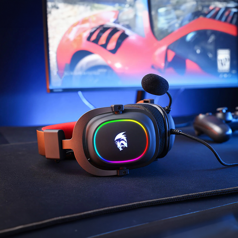 REDRAGON Over-Ear ZEUS-X USB RGB Gaming Headset - Black - Image 8