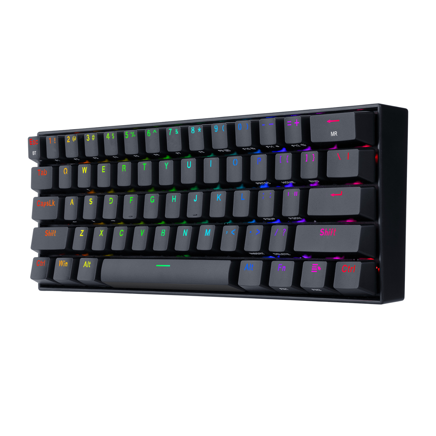 REDRAGON DRACONIC PRO Mechanical 61 Key|Bluetooth 5.0|RGB 9 Colour Modes|Rechargable Battery|Type-C Charging Cable Gaming Keyboard - Black - Image 3