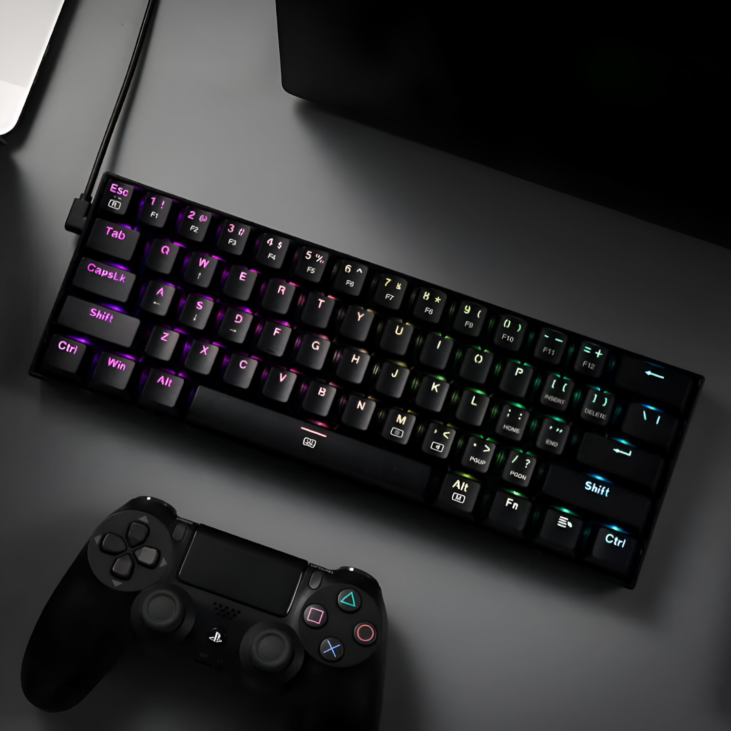 REDRAGON DRAGONBORN Wired Mechanical Keyboard RGB 67Key Design - Black - Image 4