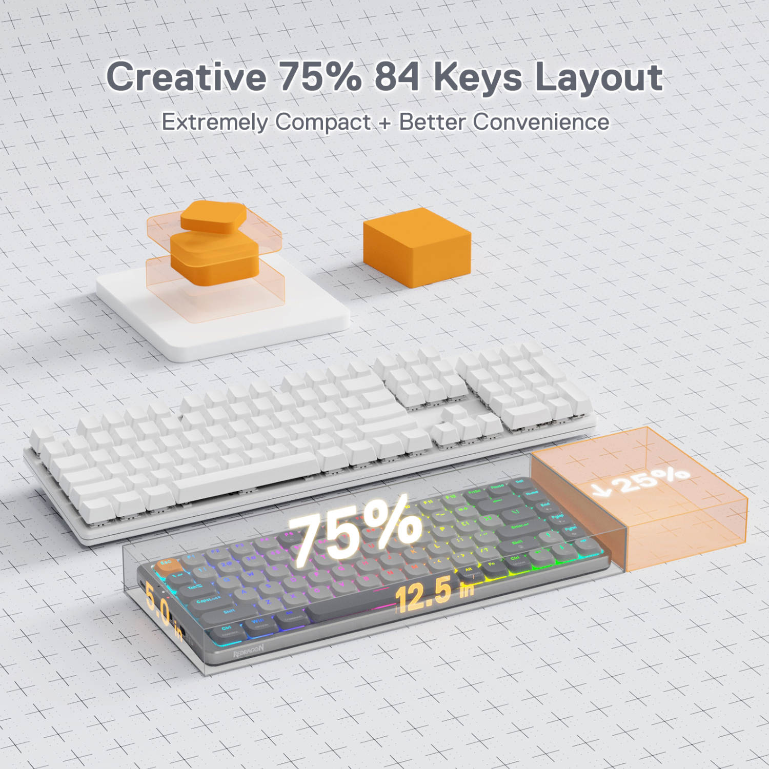 REDRAGON MECHANICAL AZURE Wireless Gaming Keyboard - Image 3