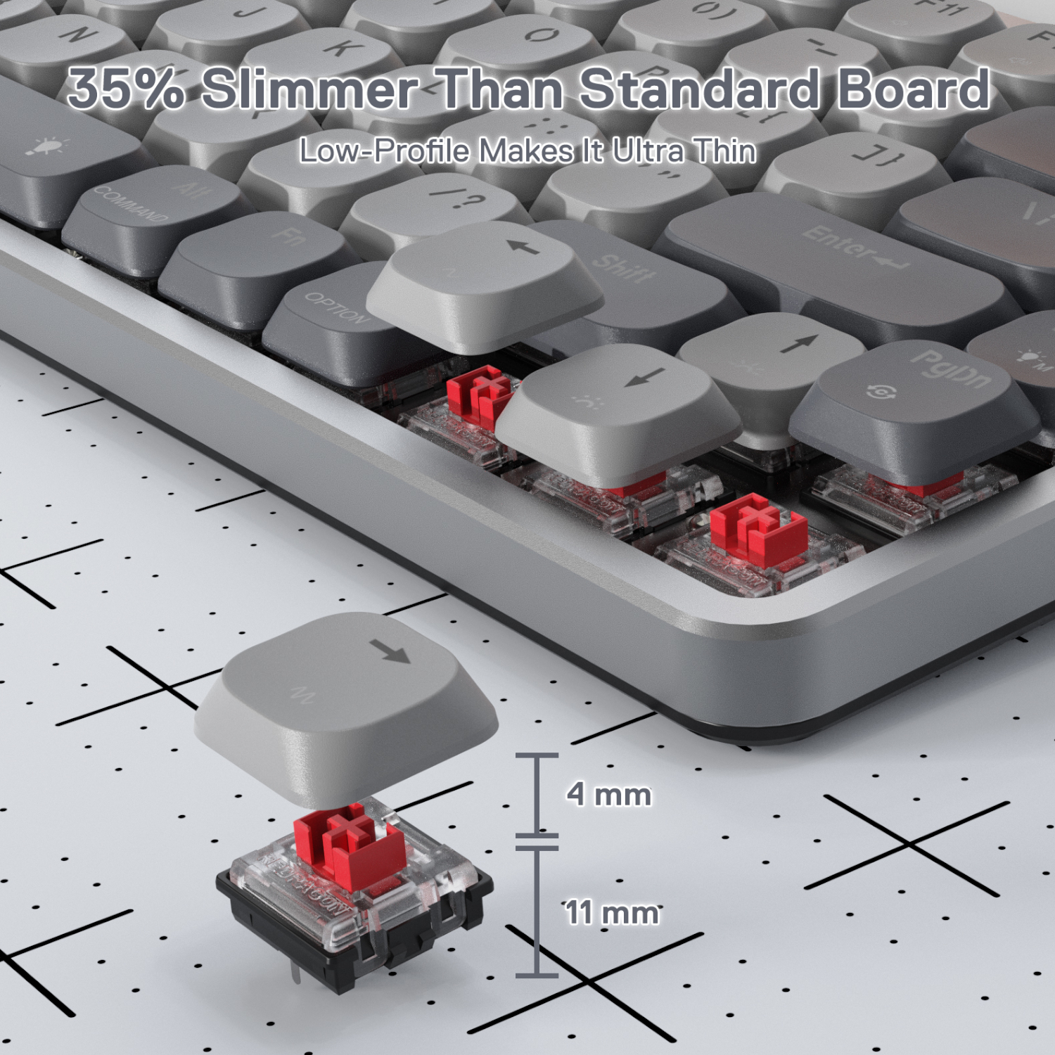 REDRAGON MECHANICAL AZURE Wireless Gaming Keyboard - Image 6