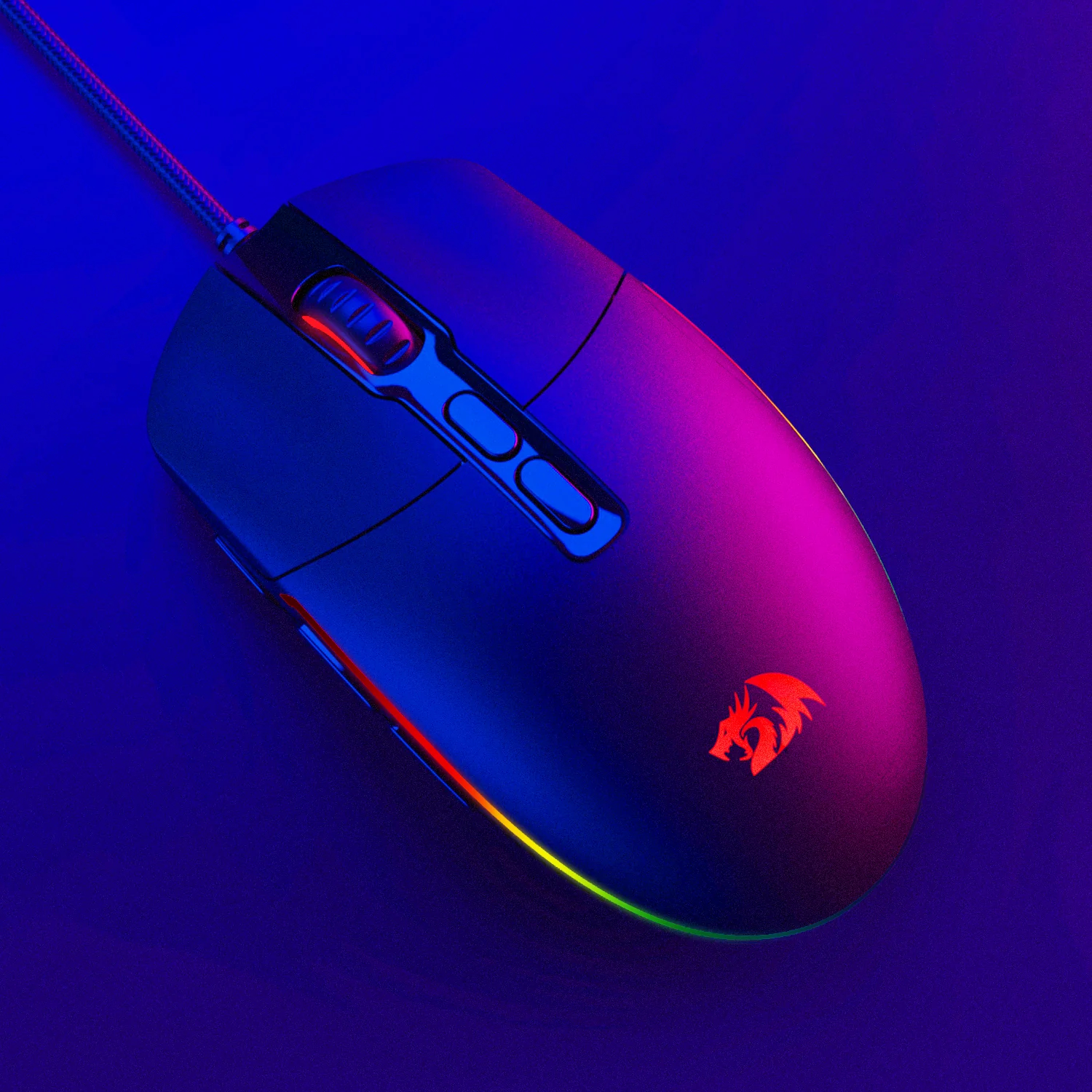 Redragon M719 INVADER RGB 10000 DPI Wired Optical Gaming Mouse - Black - Image 5