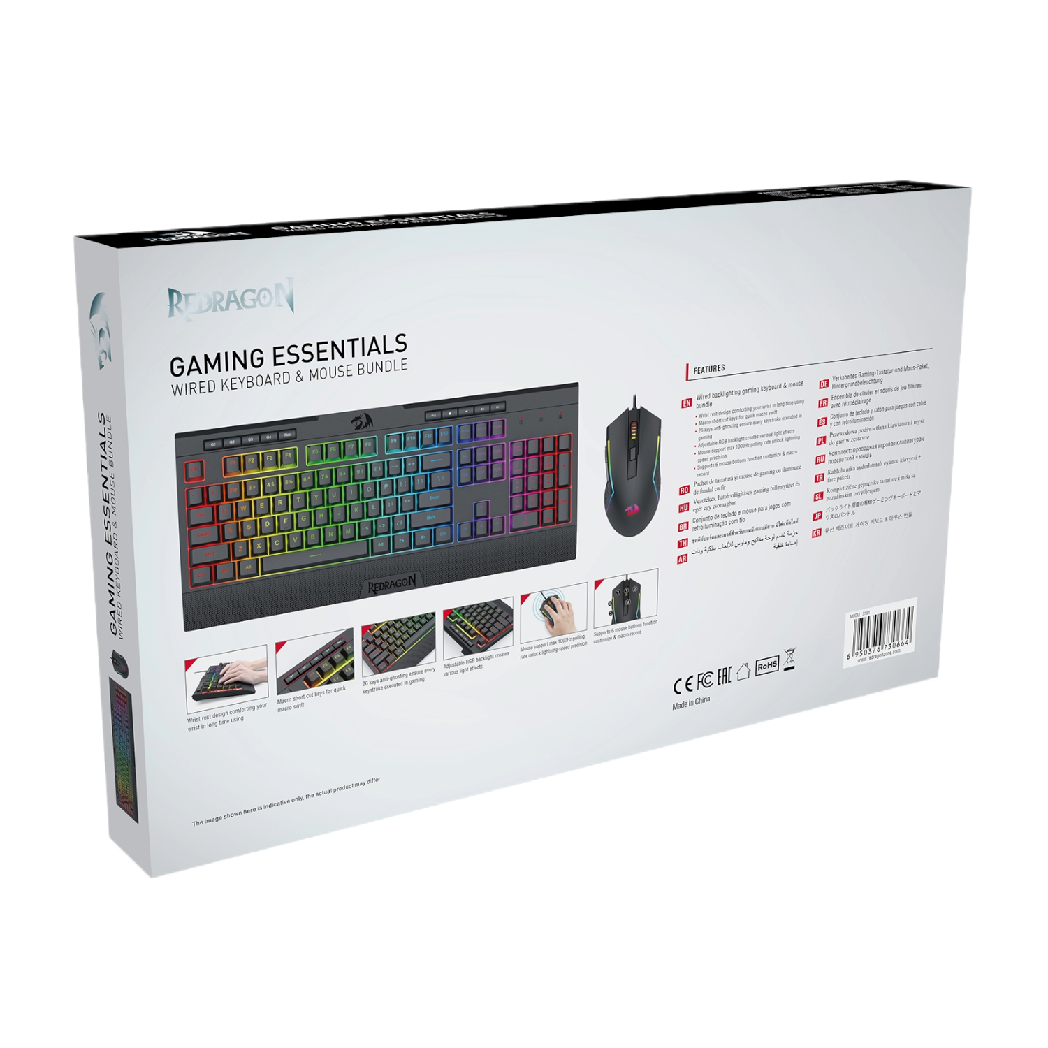 Redragon S151 Gaming Keyboard and Mouse Combo-Black - Image 8