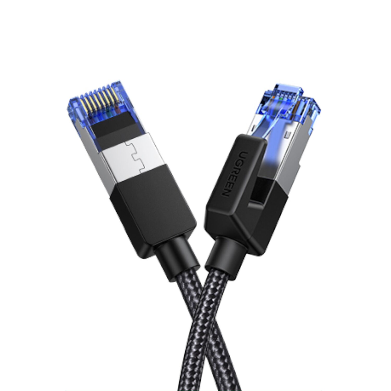 UGREEN Cat8 Nylon Braided Ethernet Cable - 40Gbps with Modular Plugs - 1m - Image 3